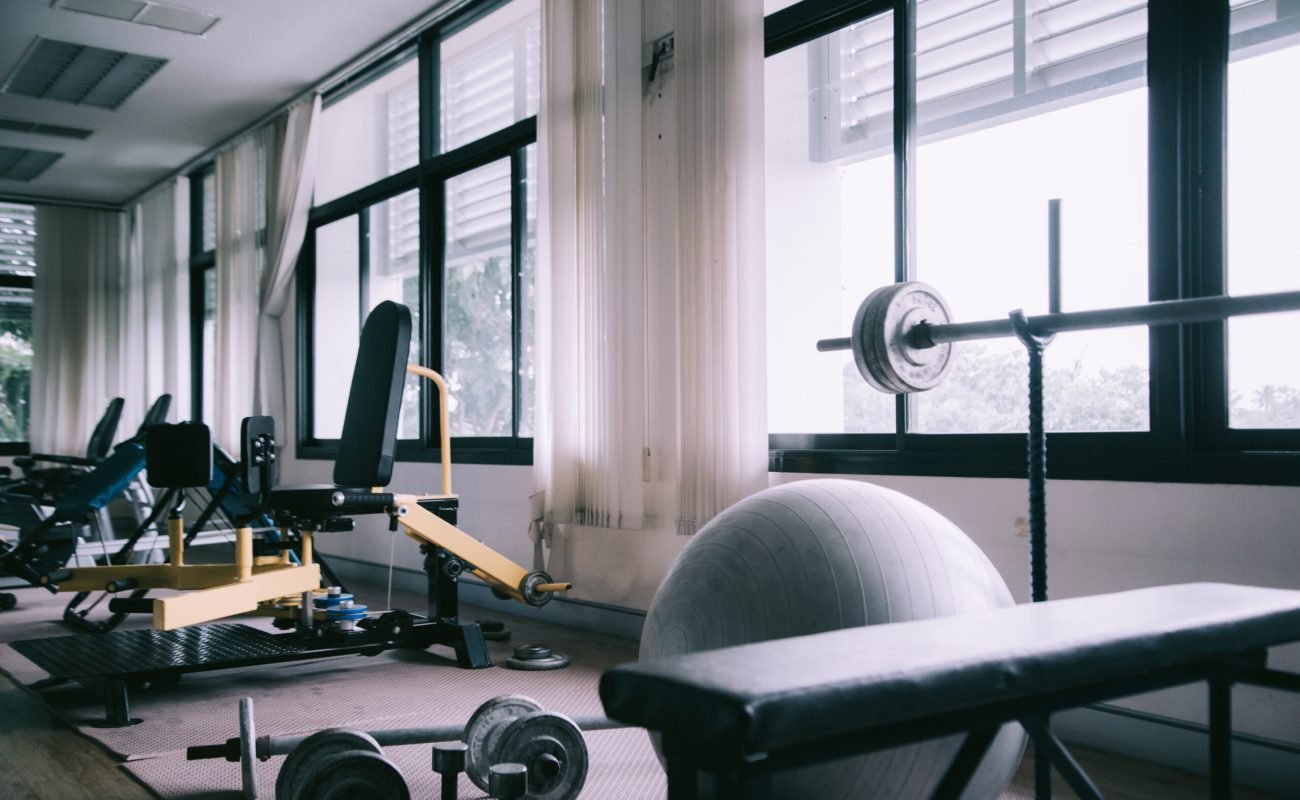 Exercise  ball in fitness, gym equipment and fitness balls in sp